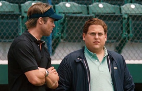 Brad Pitt et Jonah Hill dans le film Moneyball