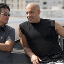 Justin Lin et Vin Diesel sur le plateau de Fast Five