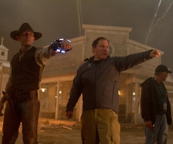Sur le plateau du film Cowboys & Aliens