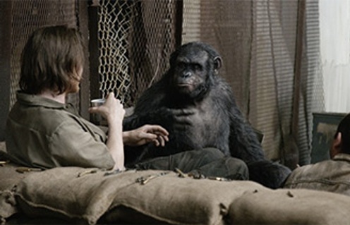 Une scène du film Dawn of the Planet of the Apes