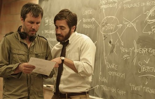 Denis Villeneuve et Jake Gyllenhaal sur le plateau de Enemy