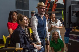 Une scène du film Battle of the Sexes