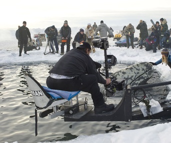 Sur le plateau du film Big Miracle