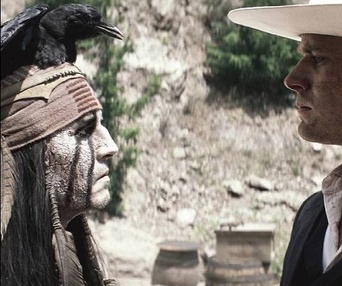 Une scène du film The Lone Ranger