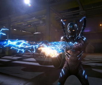 Une scène du film Blue Beetle