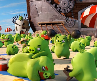 Une scène du film The Angry Birds Movie