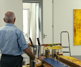 Une scène du film Gerhard Richter Painting