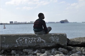 Une scène du film Le Havre