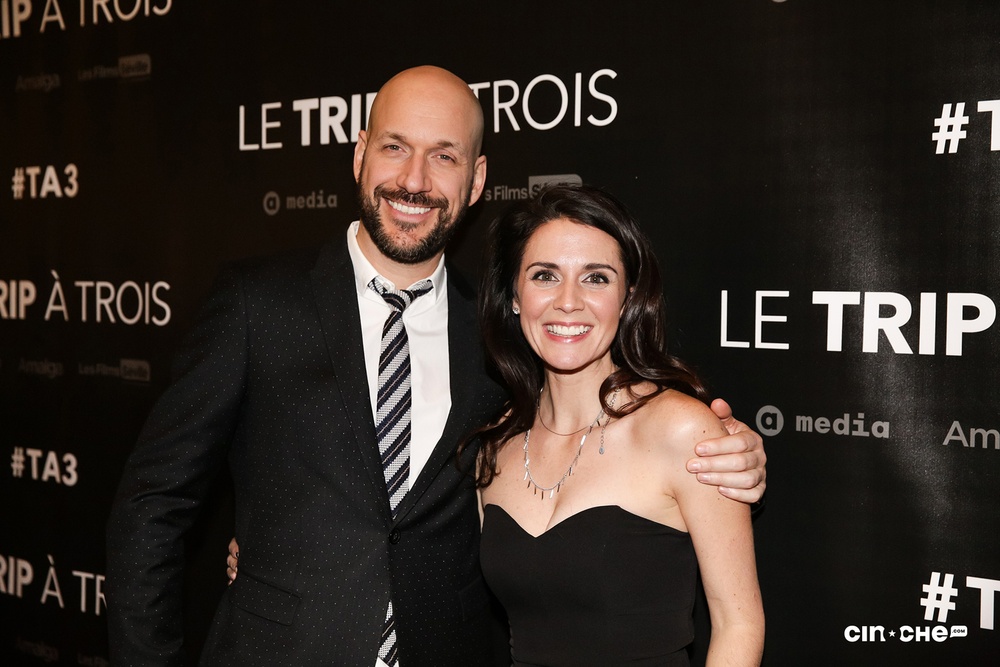 Sur le tapis rouge du film Le trip à trois