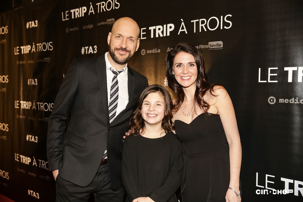 Sur le tapis rouge du film Le trip à trois