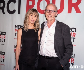 Sur le tapis rouge du film Merci pour tout
