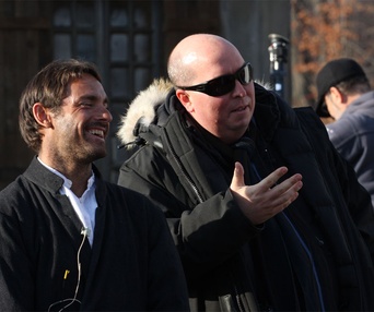 Sur le plateau du film Le poil de la bête
