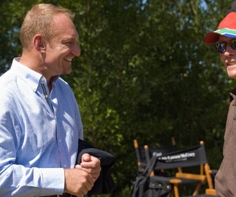 Sur le plateau du film Invictus