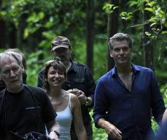 Sur le plateau du film Love Is All You Need
