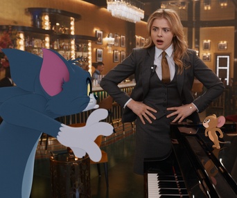 Une scène du film Tom and Jerry