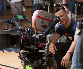 Sur le plateau du film Don Jon