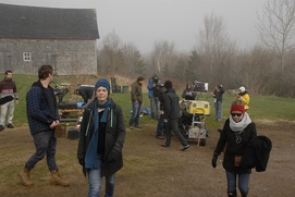Sur le plateau du film Ressac