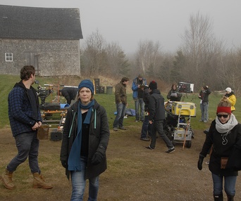 Sur le plateau du film Ressac