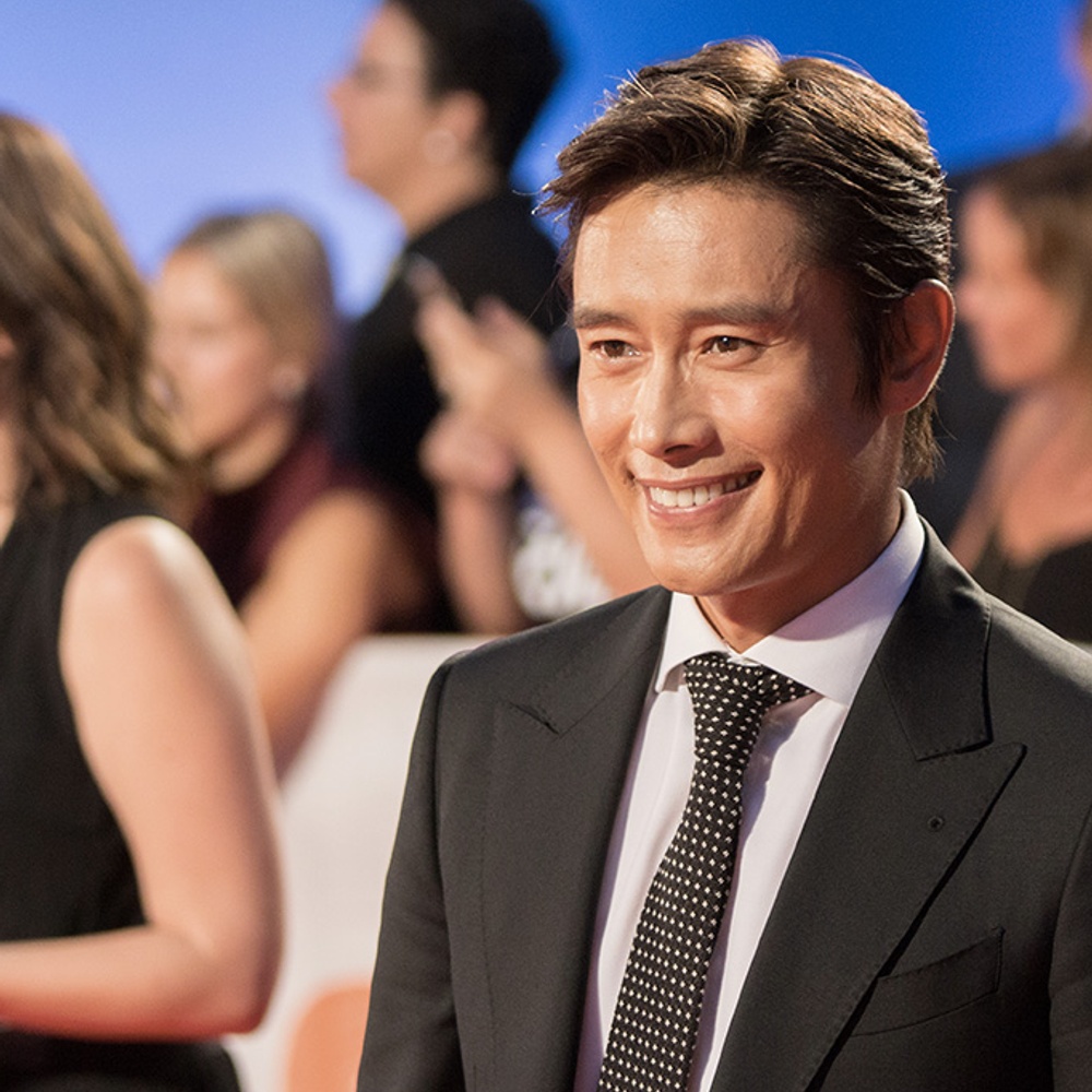 Sur le tapis rouge du film The Magnificent Seven