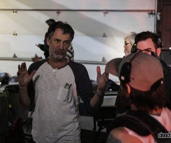 Sur le plateau du film Le problème d'infiltration