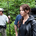 Sur le plateau du film The Hunger Games