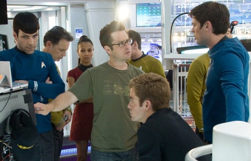 J.J. Abrams sur le plateau de Star Trek