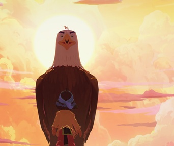 Une scène du film Yakari, la grande aventure