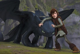 Une scène du film How to Train Your Dragon