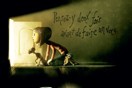 Affiche en français du film Coraline Affiche en français du film Coraline