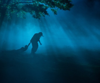 Une scène du film Leatherface