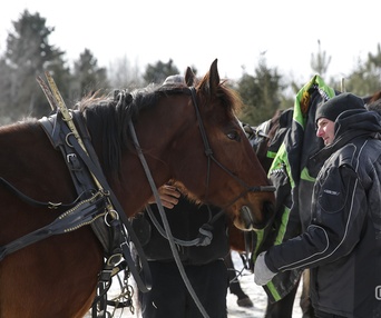 Sur le plateau du film Chasse-Galerie