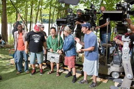Sur le plateau du film Grown Ups