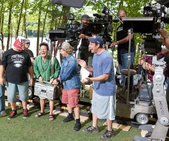 Sur le plateau du film Grown Ups