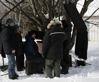 Sur le plateau du film Chasse-Galerie
