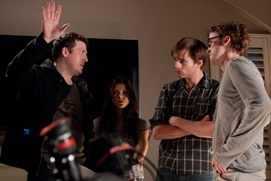 Sur le plateau du film The Apparition Sur le plateau du film The Apparition