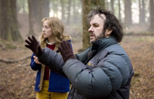 Peter Jackson et Saoirse Ronan sur le plateau du film The Lovely Bones