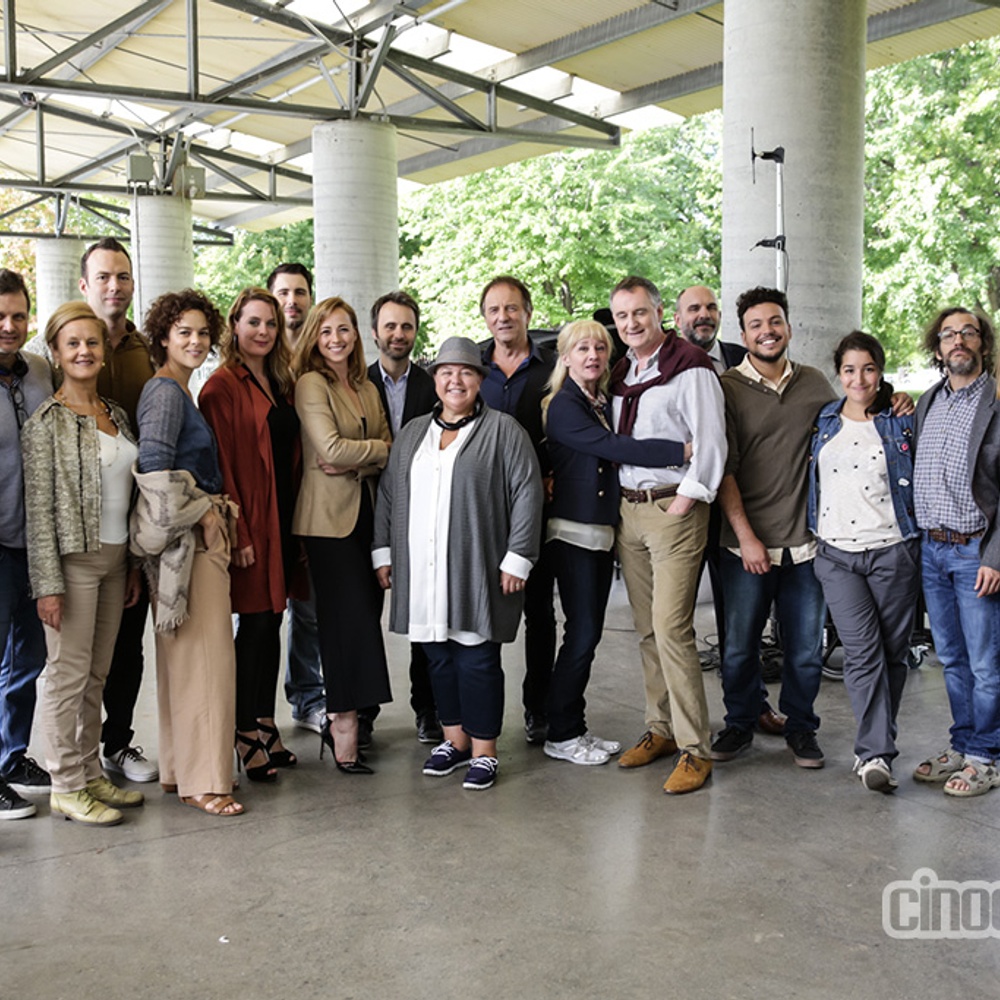 Sur le plateau du film De père en flic 2