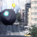 Une scène du court métrage Pixels de Patrick Jean
