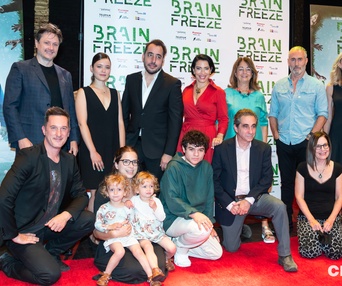 Sur le tapis rouge du film Brain Freeze