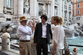 Sur le plateau du film To Rome with Love
