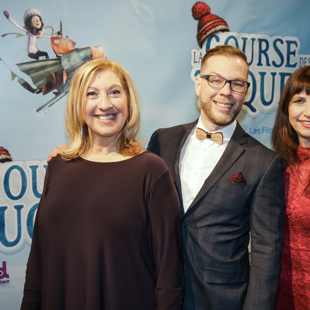 Sur le plateau du film La course des tuques
