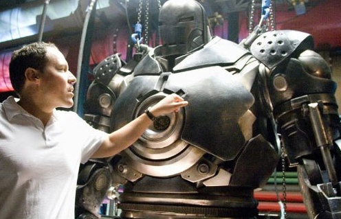 Jon Favreau sur le plateau du film Iron Man