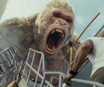 Une scène du film Rampage
