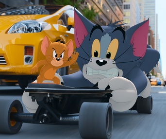 Une scène du film Tom and Jerry