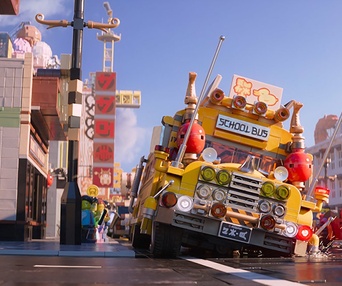 Une scène du film The LEGO Ninjago Movie