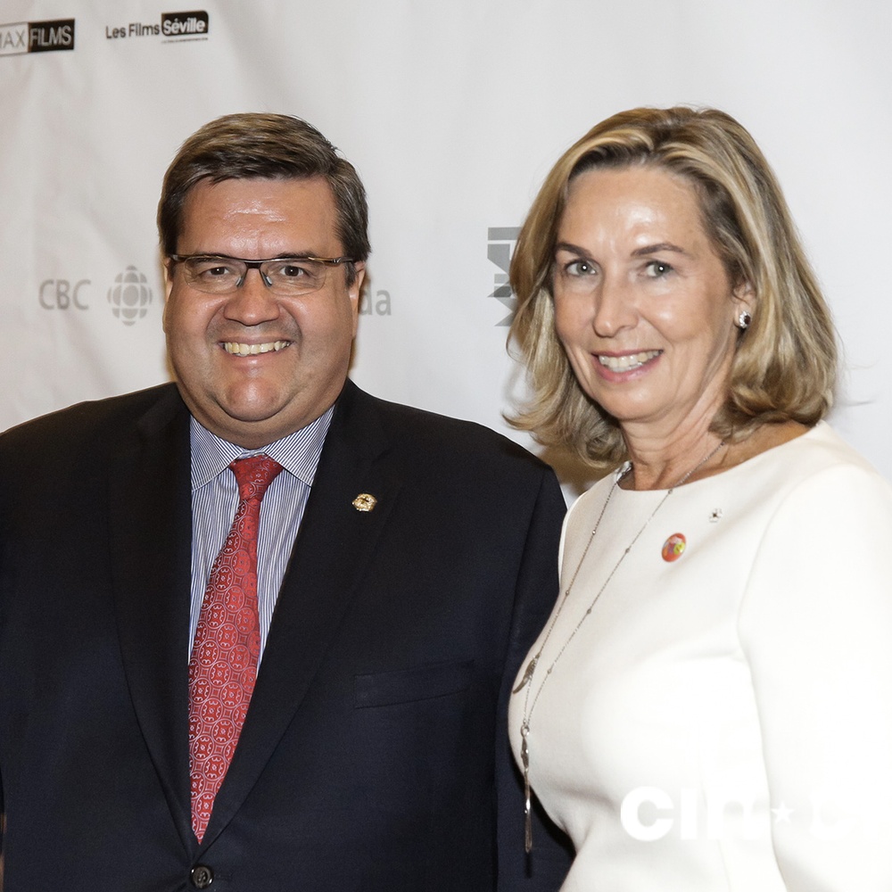 Sur le tapis rouge du film Hochelaga, Terre des âmes