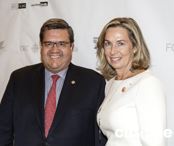 Sur le tapis rouge du film Hochelaga, Terre des âmes
