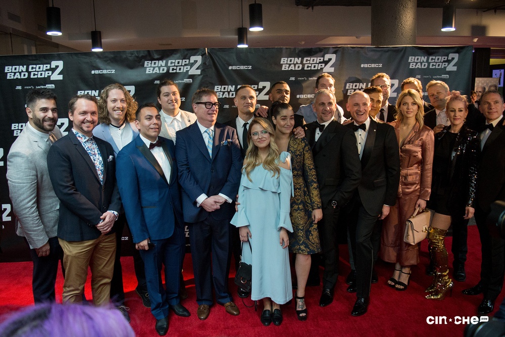 Sur le tapis rouge du film Bon Cop Bad Cop 2
