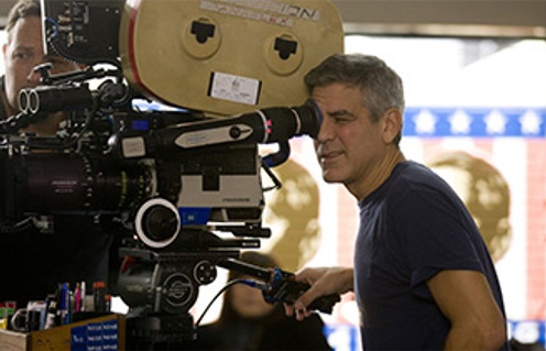 George Clooney sur le plateau de The Ides of March