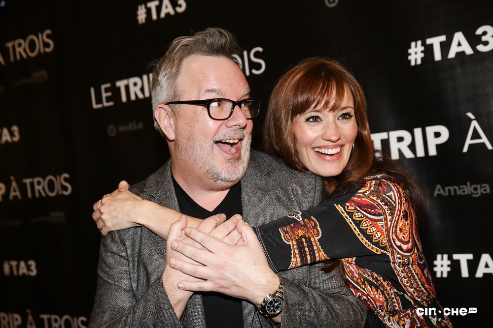 Sur le tapis rouge du film Le trip à trois